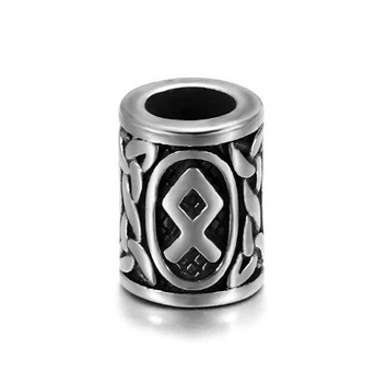 Бусина с руной Викингов для дредов, бороды и волос 8*13*5 мм Viking 1 шт/O-Othila