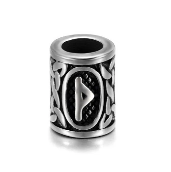 Бусина с руной Викингов для дредов, бороды и волос 8*13*5 мм Viking 1 шт/TH-Thurisaz