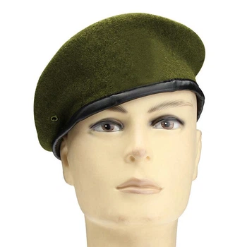 Армейский берет мужской из шерсти [FM115977] One size 56-60 Хаки