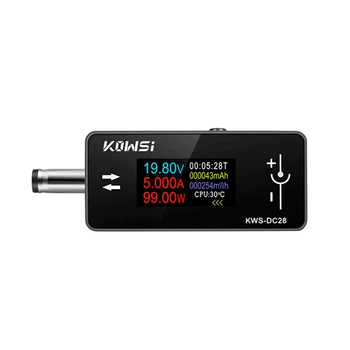 Тестер тока напряжения мощности энергии KOWSI KWS-DC28 4-30В 0-12А DC 5.5x2.5мм Black (902326)