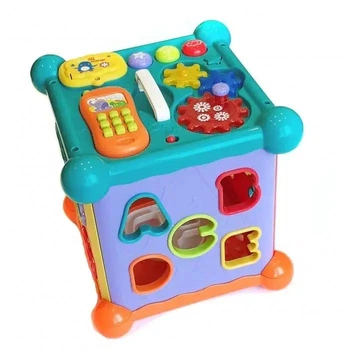 Музыкальный игровой центр Сказочный мультикуб-сортер Limo toy (с пультом) FT 0003