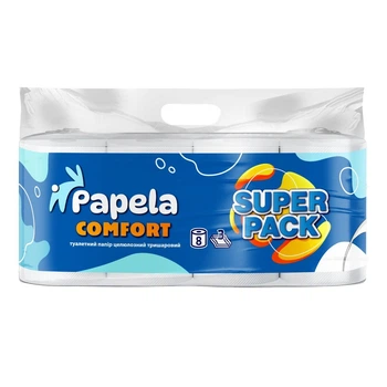 Туалетна папір Papela Comfort Super Pack целюлозний тришаровий (8 рулонів)