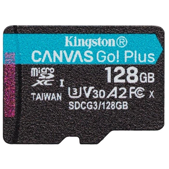 Карта памяти MicroSDXC 128GB UHS-I/U3 Class 10 Kingston Canvas Go! Plus R170/W90MB/s (SDCG3/128GBSP)