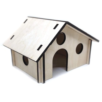 Домик для грызунов EcoWood для хомяков, крыс и декоративных мышей 12x9.5x8.5 см (EW817547238)