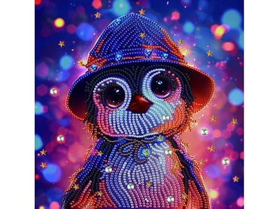 Алмазна мозаїка Милий пінгвін, Brushme (25х25 см), BH007