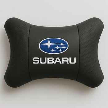 Автомобильная подушка под шею на подголовник с логотипом SUBARU