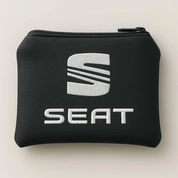 Ключница с логотипом SEAT на молнии из экокожи размером 14х10 см