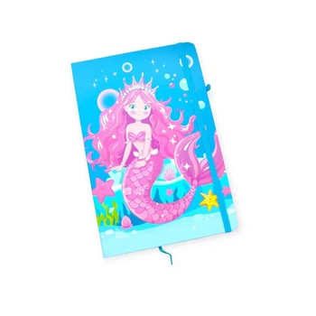 Блокнот на гумці А5 13.6×20.8 cm, 80 арк.,тверда обкладинка Mermaid, дизайн 4 (762473ML-4)
