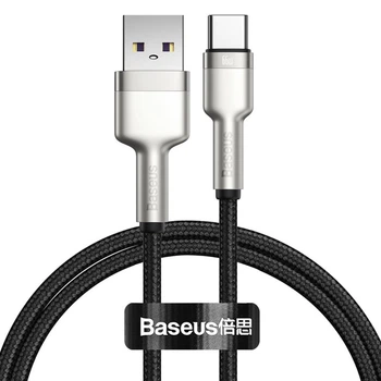 Дата кабель Baseus Cafule Metal Data USB Type-C 66W (1m) (CAKF00010) Black