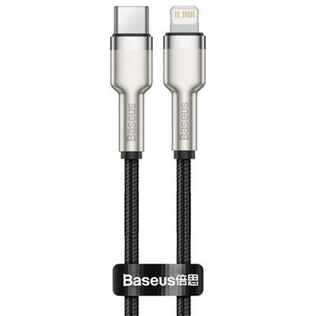 Дата кабель Baseus Cafule Metal Type-C to Lightning PD20W (2m) (CATLJK-B) Черный