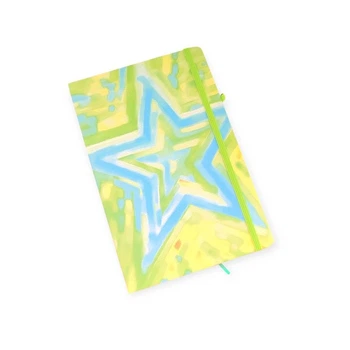 Блокнот на гумці А5 13.6×20.8 cm, 80 арк.,тверда обкладинка Star, дизайн 2 (762350ML-2)