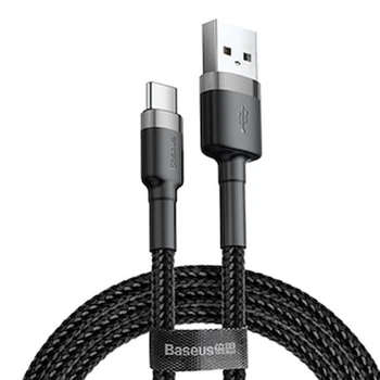 Дата кабель Baseus Cafule USB to Type-C Cable 2A (2m) (CATKLF-C) Черный / Серый
