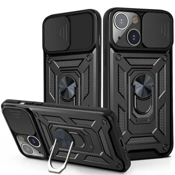 Ударопрочный чехол Camshield Serge Ring для Apple iPhone 13 (6.1") Черный Без бренда