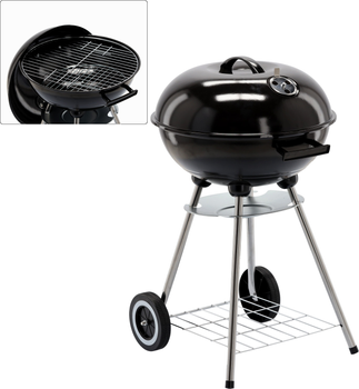 Вугільний гриль з кришкою на колесах Garden Line 46 х 44 х 71 см (BBQ5290)