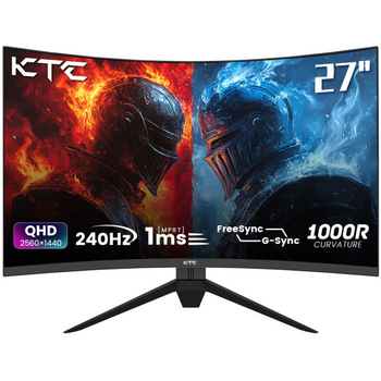 Игровой монитор KTC H27S25E, 27-дюймов, 2560*1440 кривизна 1000R, частота обновления 240 Гц
