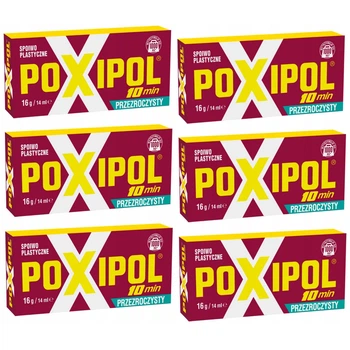 Клей эпоксидный двухкомпонентный POXIPOL 10 минут прозрачный 16 г / 14 мл Планшет 6 штук (7730716014550)