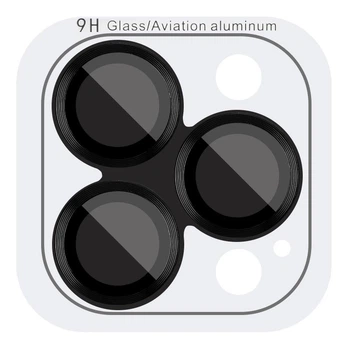 Захисне скло Metal Classic на камеру (в упак.) для Apple iPhone 14 Pro / 14 Pro Max Чорний / Midnight