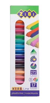 Пластилин KIDS Line, 17 цветов, 272 г