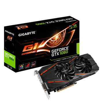 Відеокарта Gigabyte GeForce GTX 1060 G1 Gaming 3GD GDDR5 (GV-N1060G1 GAMING-3GD:5), Б/в