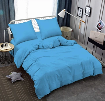 Комплект постельного белья Zastelli Полуторный 145х210 см 16-4134 Bonnie Blue Жатка Голубой (2555000004889)