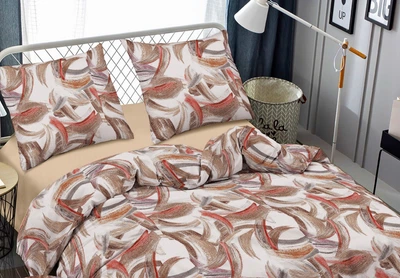 Комплект постельного белья Zastelli Полуторный 145х210 см J3737-12/ beige Жатка Разноцветный (2555000005268)