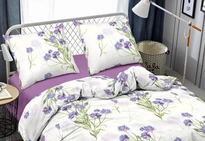 Комплект постільної білизни Zastelli Полуторний 145х210 см J3754-10/Amethyst Orchid Жатка Різнобарвний (2555000005275)