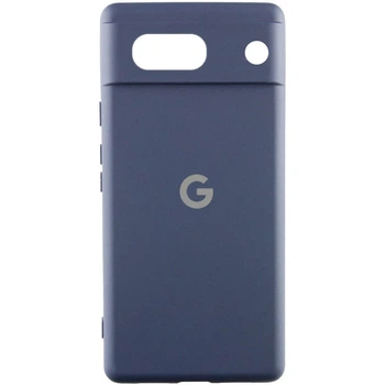Чохол панель силіконовий Premium Silicone Case Full Camera with logo для Google Pixel 9a Синій / Midnight blue