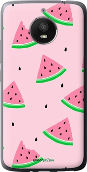 Силиконовый чехол на Motorola Moto E4 Plus Розовый арбуз "4314u-1000-70447"