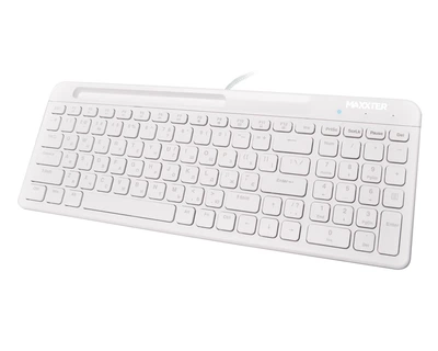 Клавіатура Maxxter KB-01W-UA, дротова, компактна, біла(DL_3AE53E0B8E3C)