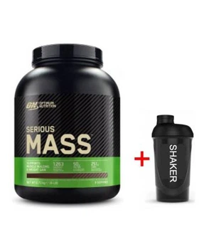 Комплект Гейнер Optimum Nutrition Serious Mass 2.72 кг Клубника + Шейкер (217111)