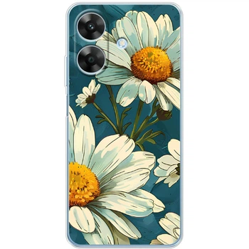 Силиконовый Чехол с Картинкой для Realme Note 60 Принт (Цветы, Ромашки) (65791-ysm011)