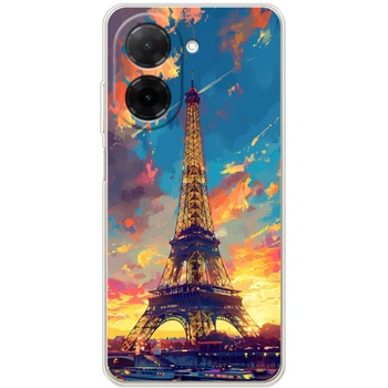 Силиконовый Чехол с Картинкой для Xiaomi Redmi A5 Принт (Париж, Эйфелева Башня) (65746-ysm038)