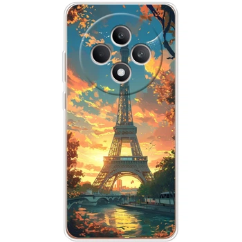 Силиконовый Чехол с Картинкой для OPPO Reno 12 FS Принт (Париж, Эйфелева Башня) (65601-ysm037)