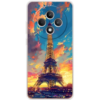 Силиконовый Чехол с Картинкой для OPPO Reno 12 FS Принт (Париж, Эйфелева Башня) (65601-ysm038)