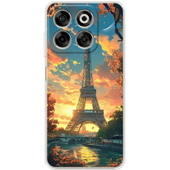 Силиконовый Чехол с Картинкой для ZTE Blade V70 Принт (Париж, Эйфелева Башня) (65650-ysm037)