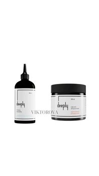 Набор для очищения кожи головы Deeply: Скраб Deeply Scalp Scrub With Apricot Kernel 300 мл + Освежающий пилинг Deeply Refreshing Scalp Peeling 200 мл