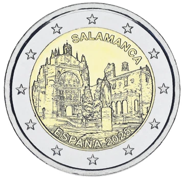 Монета Испания 2 евро 2025 Биметалл UNC ЮНЕСКО - Саламанка
