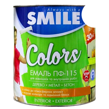 Эмаль алкидная ПФ-115 Smile белая глянцевая 0.9 кг