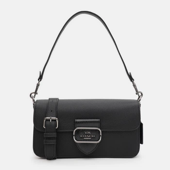 Сумка крос-боді через плече жіноча з натуральної шкіри середня Coach Morgan Bag Multi BG-COA-47 Чорна (195031752100)