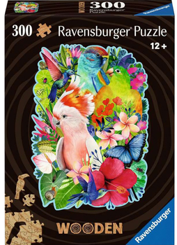 Puzzle Ravensburger Egzotyczne ptaki drewniane 300 elementów 12000760 (4005555007609)