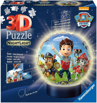 Пазл-куля Ravensburger Nachtlicht Paw Patrol 72 елемента 118427 (4005556118427)