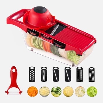 Овочерізка для овочів і фруктів Mandoline Slicer 6 в 1