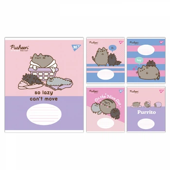 Набор школьных тетрадей YES в упаковке, 25 шт. по 18 листов, клетка, Pusheen The Cat, (767615 В)