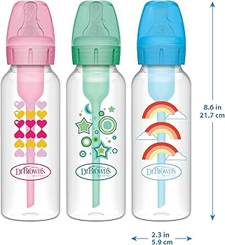 Набір пляшечок для годування Dr. Brown's Anti-Colic Options+ Narrow Sippy +6 місяців 3 шт (072239317372)