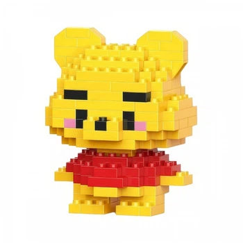 Детский 3D конструктор Bricks фигурка "Винни-Пух" из миниблоков 144 детали пиксельные блоки 6×4,6×3,6 см (AA1062)