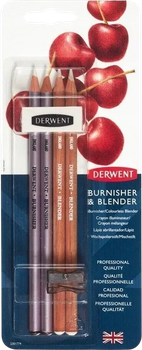 Набір олівців Derwent Blender and Burnisher з гумкою та точилкою 4 шт (5028252248587)