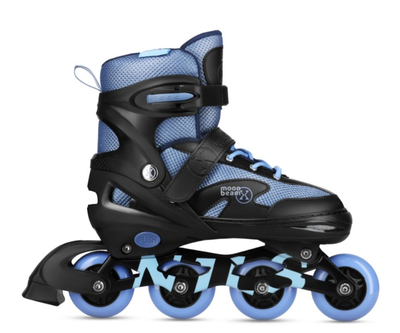 Rolki Nils Extreme NA0189 Moonbean z zestawem ochraniaczy roz. 35-38 M LED Niebieskie (5907695565232)