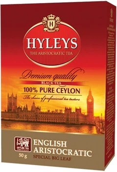 Чай черный Hyleys Английский Аристократический крупнолистовой 50 г (4791045016113)