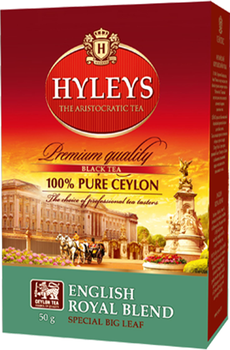 Чай чорний Hyleys Англійський Королівський купаж крупнолистовий 50 г (4791045016144)