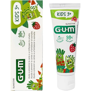 Зубная паста-гель для детей со вкусом клубники, Gum KIDS, от 3 до 6 лет 50мл